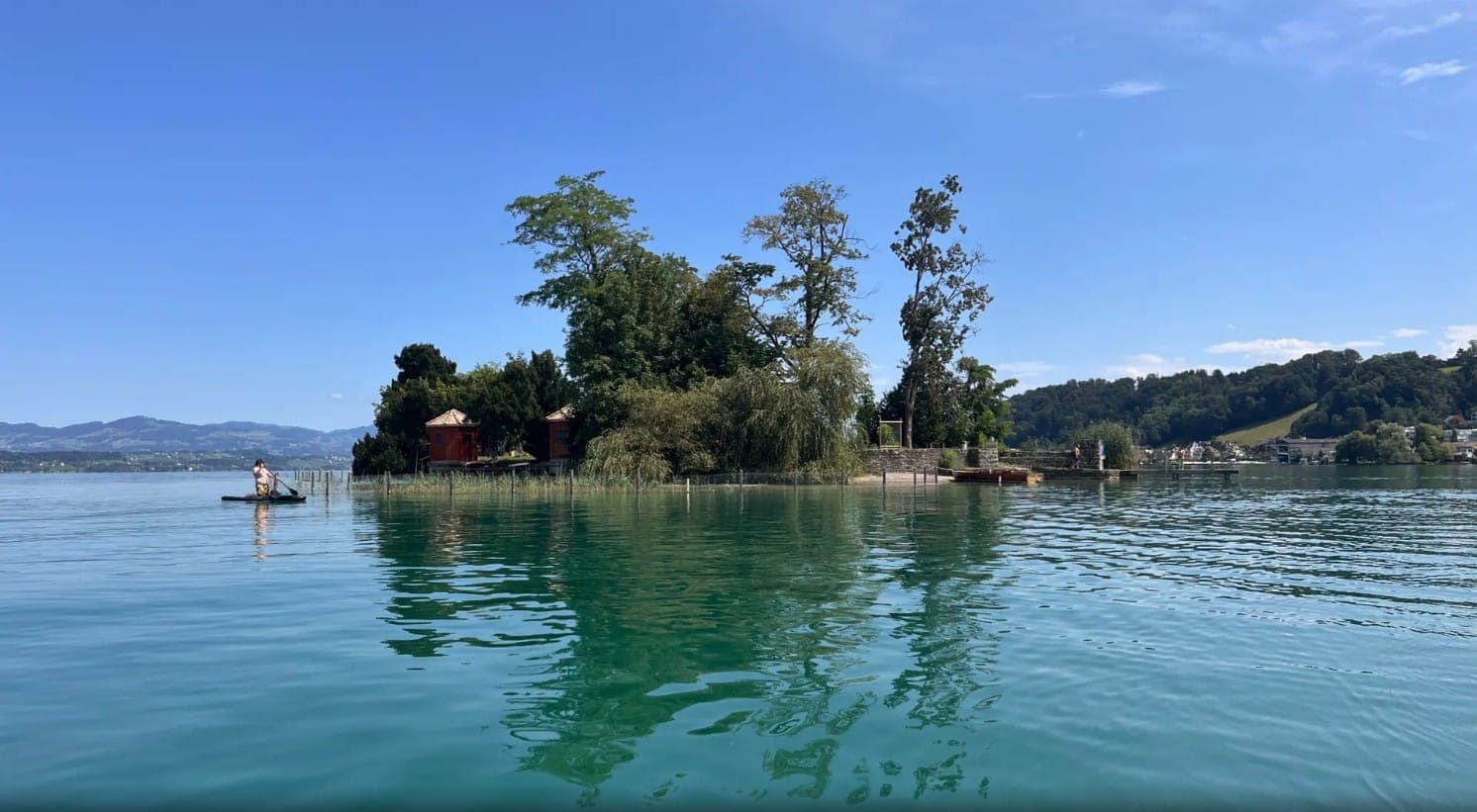 Die Insel Schönenwirt im Zürichsee